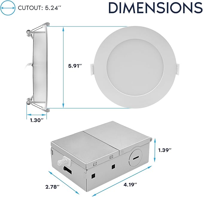 LUXRITE 5 Inch LED Recessed Light, ECO Backlit Mini Panel Spotlight, 5CCT 2700K-5000K, 1200 Lumens, High Output, 13 Watts, Dimmable, IC Rated, Wet Rated, ETL Listed, Energy Star, Round (16 Pack)