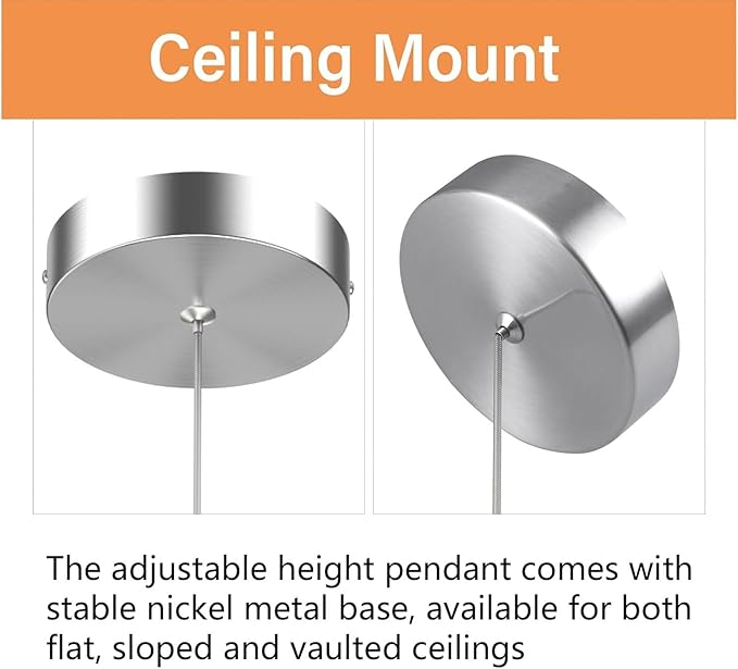Modern LED Pendant Light Fixtures Chrome Long Tube Pendant Lights 2 Pack Pendant Lighting for Bedroom Dining Room Bar Kitchen Island Hanging Light Height Adjustable, 3000K