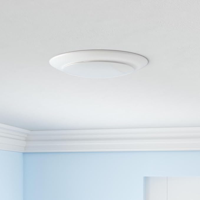 PARMIDA (12 Pack) 5/6 Inch Dimmable 3CCT LED Disk Lights, 15W Surface Mount Recessed Ceiling Disc Lighting, 3 Color Selectable 3000K/4000K/5000K, 1050lm, J-Box Or Recessed Can Installation, UL-Listed