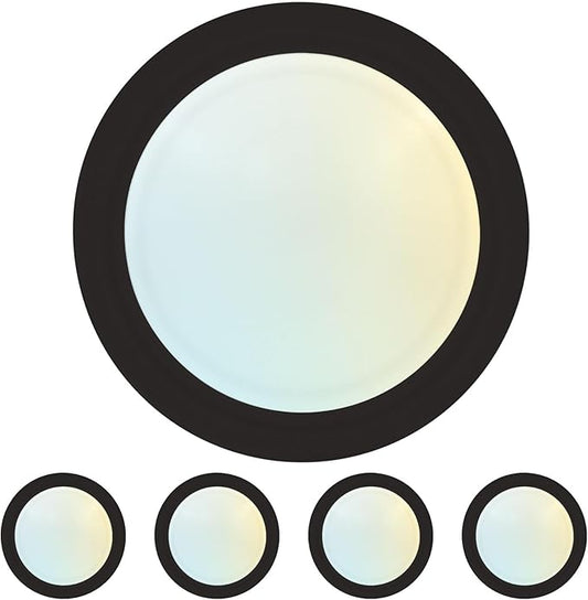 LUXRITE 6 Inch LED Disk Lights, Dimmable Flush Mount Ceiling Light, 5CCT Selectable 2700K 3000K 3500K 4000K 5000K, 12.5W, 1000LM (Black, 4 Count (Pack of 1))