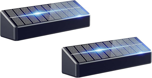 JOFIOS Fence Lights Solar Powered, 9 Fixed Colors ＆ Color Changing Solar Lights for Fence Waterproof IP65 Dusk-to-Dawn LED Deck Lighting for Patio, Railing, Pool, Porch, Backyard, Wall, 2 Pack