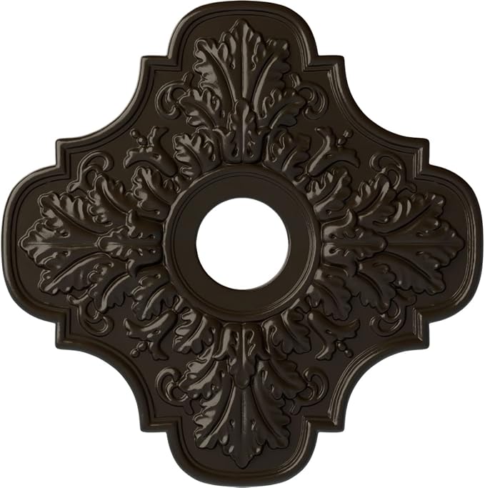 Ekena Millwork CM17PESHFDecorative Ceiling Medallions Modeled After Original Historical Patterns & Designs, Stone Hearth