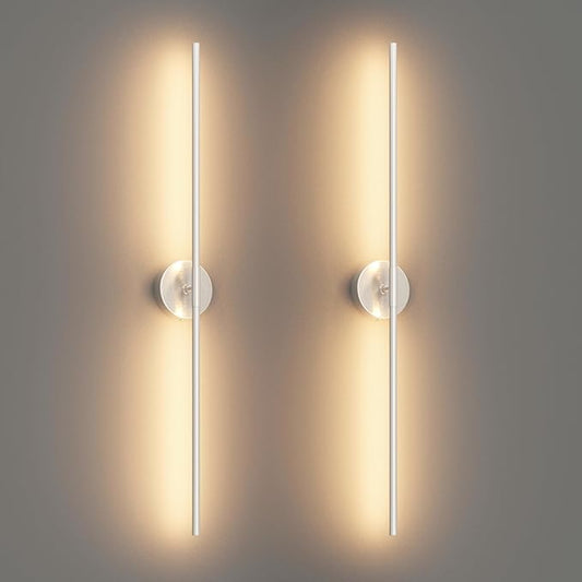 40In Nickel Wall Sconces Set of Two 3000K Hardwired Bathroom Sconce 360° Rotate Modern Vanity Light Bar for Living Room Bedroom Bathroom