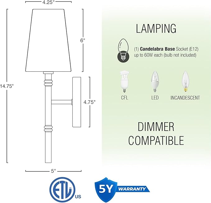 Kira Home Torche II 15" Petit Mid Century Modern Gold Wall Sconce with Tapered Black Linen Shade, Gold Wall Light with Slim Black Cone Shade, Cool Brass Finish