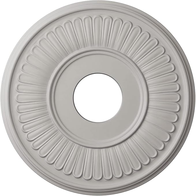 15 3/4"OD x 3 7/8"ID x 3/4"P Berkshire Ceiling Medallion (Fits Canopies up to 7"), Hand-Painted Ultra Pure White