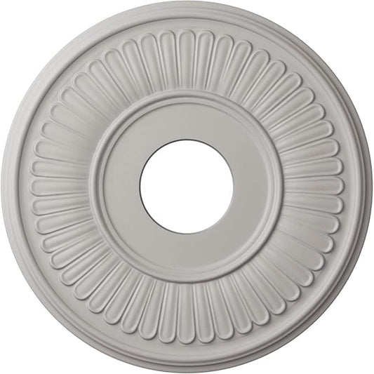 15 3/4"OD x 3 7/8"ID x 3/4"P Berkshire Ceiling Medallion (Fits Canopies up to 7"), Hand-Painted Ultra Pure White