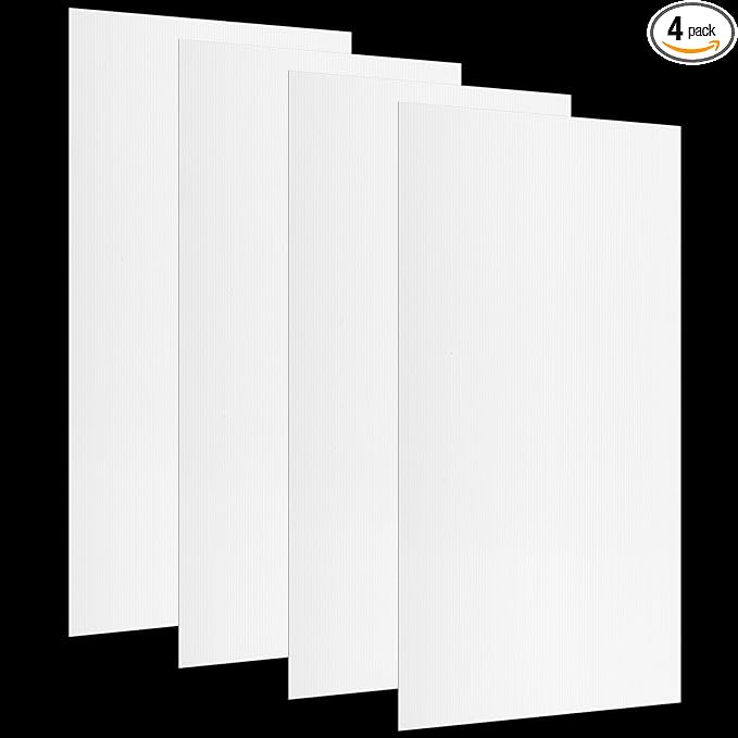 Pushglossy 4 Pack 22.5" x 46.5" x 0.2" Fluorescent Light Covers Close to Ceiling Lights Diffuser Panels Polycarbonate Lighting Sheets for Commercial Office Classroom Replacement (Milky White)