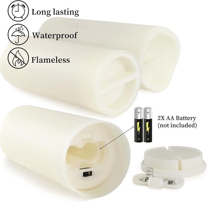 fclayvts 96-Pack LED Flameless Candles with Remote Control - Perfect for Parties, and Special Occasions(Three Sizes)