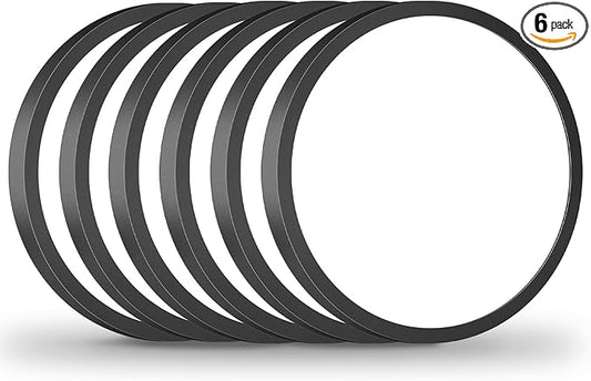 12Inch Flush Mount LED Ceiling Light Fixture Black, 28W 3200Lm Dimmable Modern Recessed Ceiling Lamp, 5000K Daylight White Round Low Profile Ceiling Light for Kitchen Closet Bedroom Hallway, 6-Pack