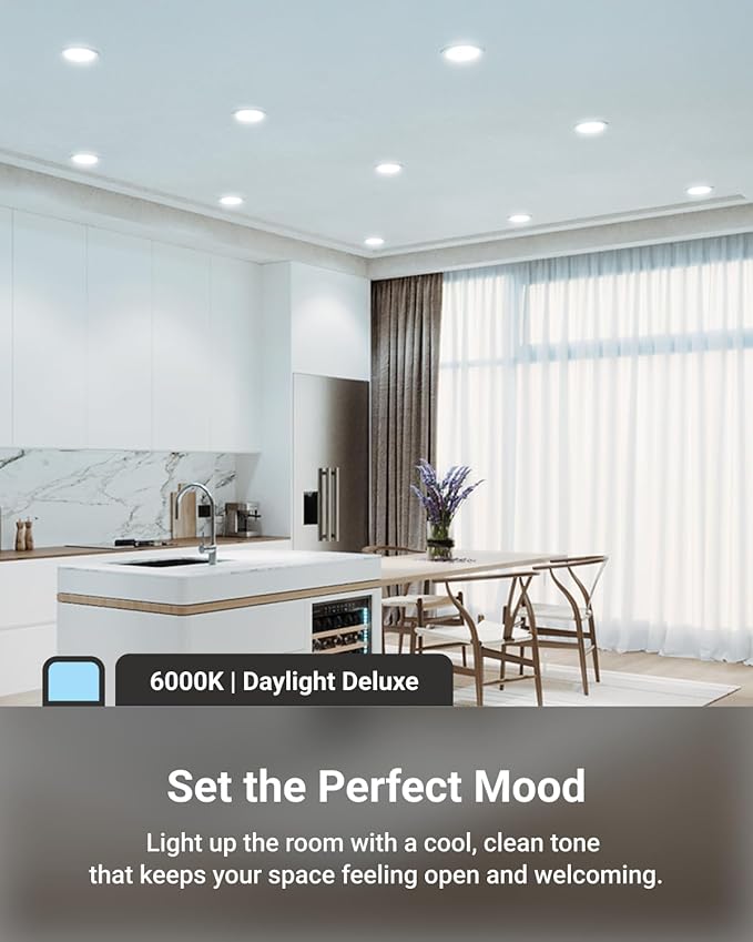 Sunco 96 Pack 4 Inch LED Recessed Lights, Canless Ceiling Light Slim, 650 LM, 10W, Selectable CCT 2700K/3000K/4000K/5000K/6000K, Dimmable, Wafer Thin, with Junction Box ETL.