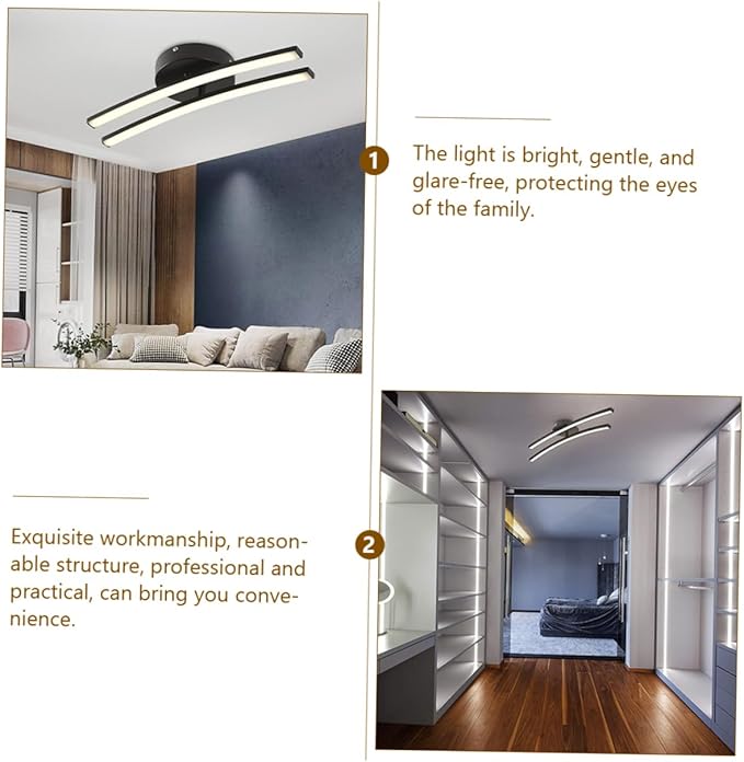 TEHAUX Modern Minimalist Ceiling Light Fixture Warm Decorative LED Lamp for Living Bedroom Kitchen Hallway Energy Efficient Easy to Clean Stylish Home
