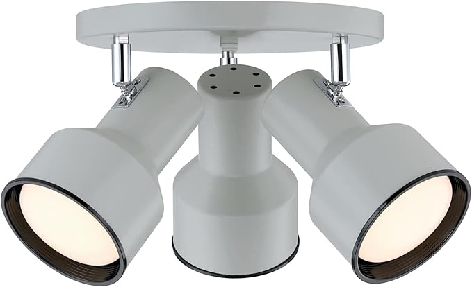 Westinghouse Lighting Remick Three Light Indoor Multi-Directional Flush Mount Ceiling Fixture, Off White Finish
