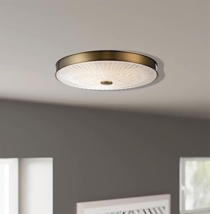 Minka Lavery 23963 11.75 in. 1-Light Aged Brass LED Flush Mount