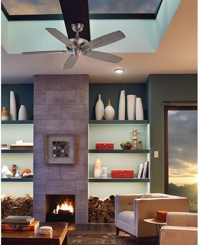 Kichler Gen 1 LED Downlight in White, 7.5” Ceiling Flush Mount Wet Rated Interior Dimmable Light for Living Room, Dining Room, Kitchen, Bathroom and Bedroom, 4000K, (7.5” x 1.5”), 43846WHLED40