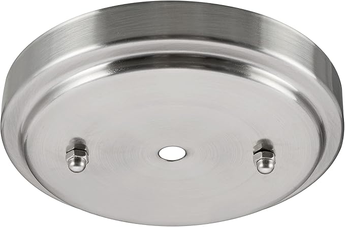 Aspen Creative 21509-32,Brushed Nickel Transitional Chandilier Fixture Canopy Kit w/Universal Cross Bar,5-1/8" Diameter,7/16" Center Hole.2 Sets/Pack