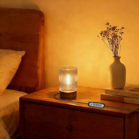 Night Light Bedside Lamp Touch and Dimmable Tabletop Brightness Adjustable for Adults, in Bed at Night Put on Table, Headboard, Dorm,Bedroom (Striped Pattern)