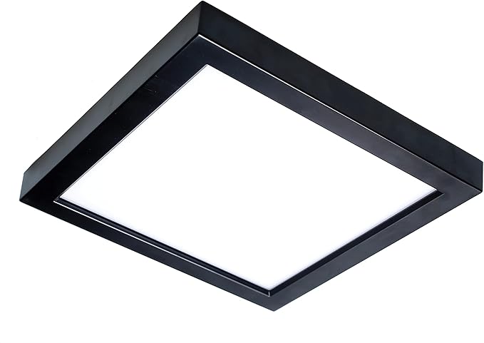 Satco S21539 Transitional LED Flush Mount in Black Finish, 9.00 inches