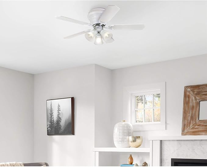 Westinghouse Contempra Trio 42 Inch Ceiling Fan with Light, Indoor Brushed Nickel Ceiling Fan for Small Rooms, Reversible Blades Rosewood/Bird’s Eye Maple, LED Bulbs Included