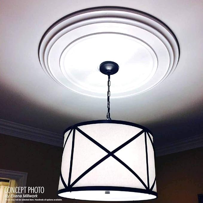 Ekena Millwork CM12BRRZS 12 1/2"OD X 3 7/8"ID X 3/4"P Bradford Ceiling Medallion Fits Canopies Up to 6 5/8", Rubbed Bronze