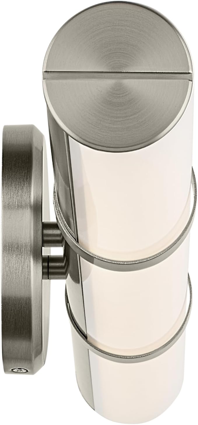 Kichler Rosh 24.25" LED Bathroom Vanity Light Fixture with White Glass in Brushed Nickel, Modern Minimalist Bath Bar for Mirror Lighting (24.25" W x 5" H), 55188NILED