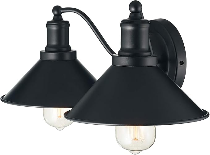 2-Light Bathroom Vanity Light Wall Sconce Industrial Kitchen Bathroom Farmhouse Wall Lighting Oil Rubbed Black Finish Rustic Wall Lamp