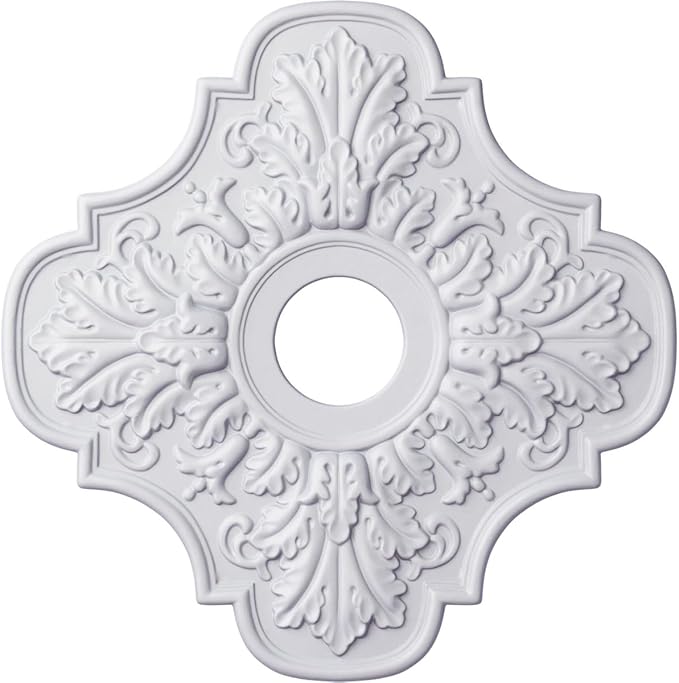 17 3/4"OD x 3 3/4"ID x 1"P Peralta Ceiling Medallion (Fits Canopies up to 4 5/8")
