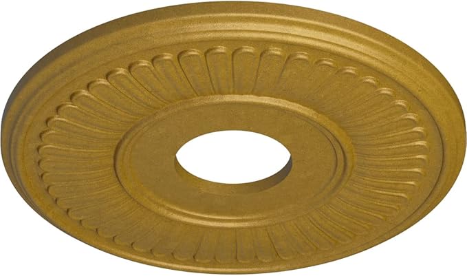 Ekena Millwork CM15BEPGS 15-3/4" x 3-7/8" x 3/4" Berkshire Ceiling Medallion, Pharaoh's Gold