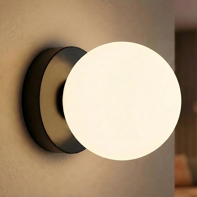 Battery Operated Wall Sconce, Dimmable Wireless Black Wall Lamp with 5200mAh Rechargeable Battery, Portables Cordless Wall Light Fixtures for Painting Living Room Bedroom Bathroom Hallway