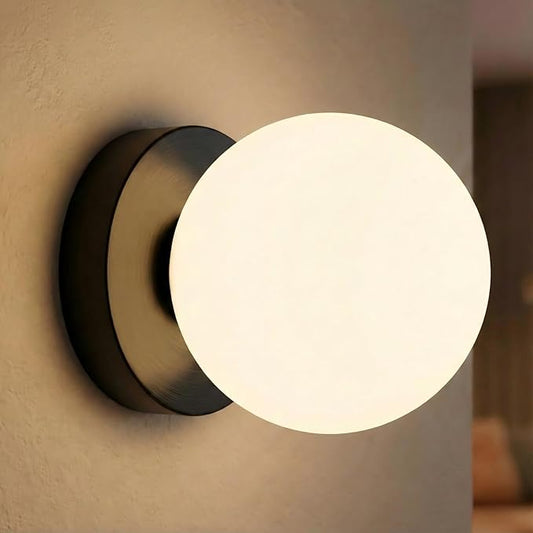 Battery Operated Wall Sconce, Dimmable Wireless Black Wall Lamp with 5200mAh Rechargeable Battery, Portables Cordless Wall Light Fixtures for Painting Living Room Bedroom Bathroom Hallway