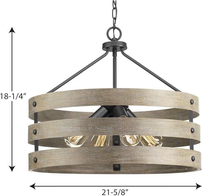 Gulliver Collection 4-Light Coastal Pendant Light Graphite