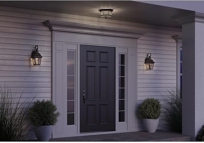 Progress Lighting 3-Light Beveled Glass 9-3/4" Close-to-Ceiling, Indoor, P5788-20, Antique Bronze