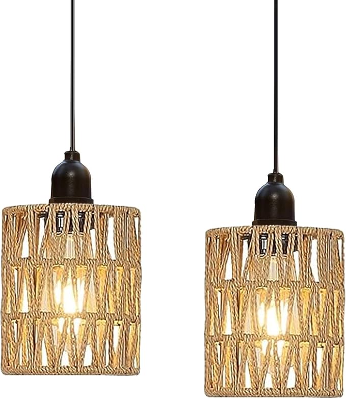Outdoor Solar Chandelier Indoor Gazebo Lights Waterproof Pendant Hanging Light for Pergola Porch Patio Decor Boho Rattan Lampshade Farmhouse Shed USB Powered Accessories Dimmable Remote