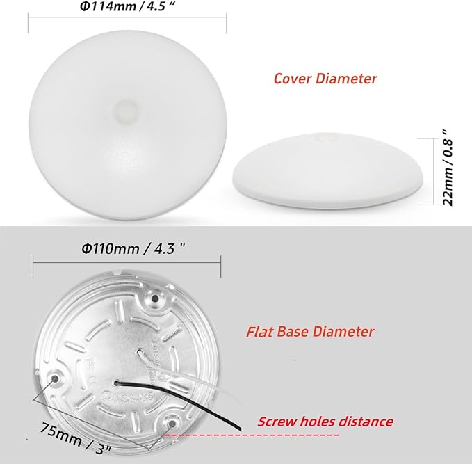 Dream lighting RV Ceiling Lights LED 12v 4.5 inch RV LED Puck Light Fixtures with Switch for Camper Trailer Boat Surface Mount 3500K White Lighting 5.4W 320 Lumens Pack of 2
