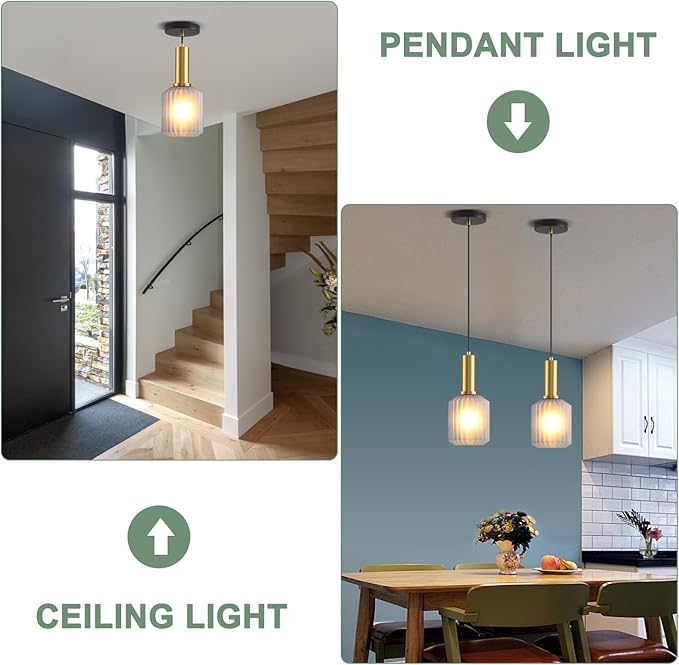 2 Pack Mid Century Smoke Gray Glass Pendant Light Fixture Brushed Gold Pendant Lights Kitchen Island Modern Globe Pendant Lighting Adjustable Modern Entry Hanging Light