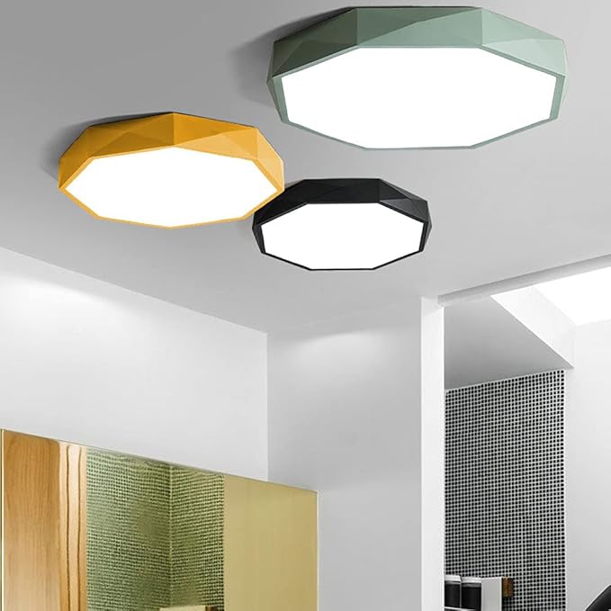 RCIDOS Modern Flush Mount Ceiling Light Acrylic Lamp Shade 36W 3596LM Dining Room Atmosphere Ceiling Light Minimalist Style 3 Color Dimming Lighting Fixtures for Entryway, Hallway, Balcony, Bedroom