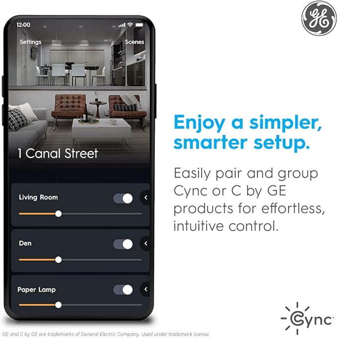 GE Cync Reveal® Smart LED Recessed Downlight, Color Changing WiFi Light, Matter Compatible, Compatible with Alexa and Google Home, 6in (3-Pack)