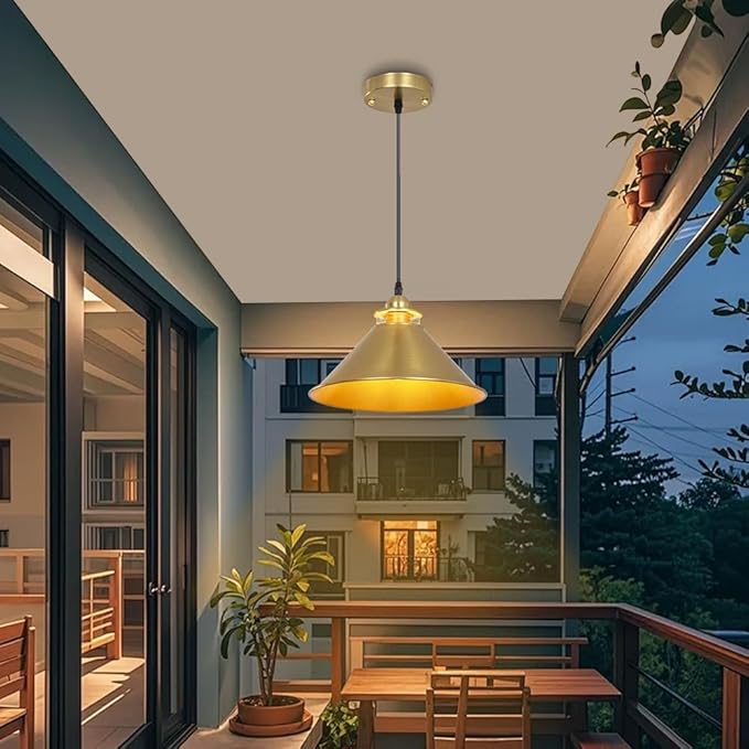 Black Pendant Lights Kitchen Island 2 Pack, Dome Pendant Light Fixtures, Farmhouse Pendant Light, Modern Pendant Lights for Kitchen Island Dining Room Bedroom Study (2, Gold)