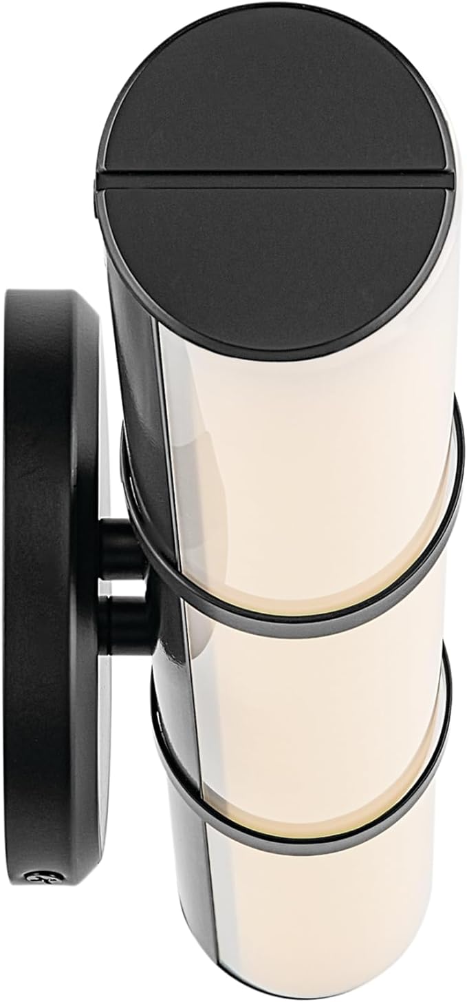 Kichler Rosh 24.25" LED Bathroom Vanity Light Fixture with White Glass in Black, Modern Minimalist Bath Bar for Mirror, Dimmable 5 CCT Selectable (24.25" W x 5" H), 55188BKLED