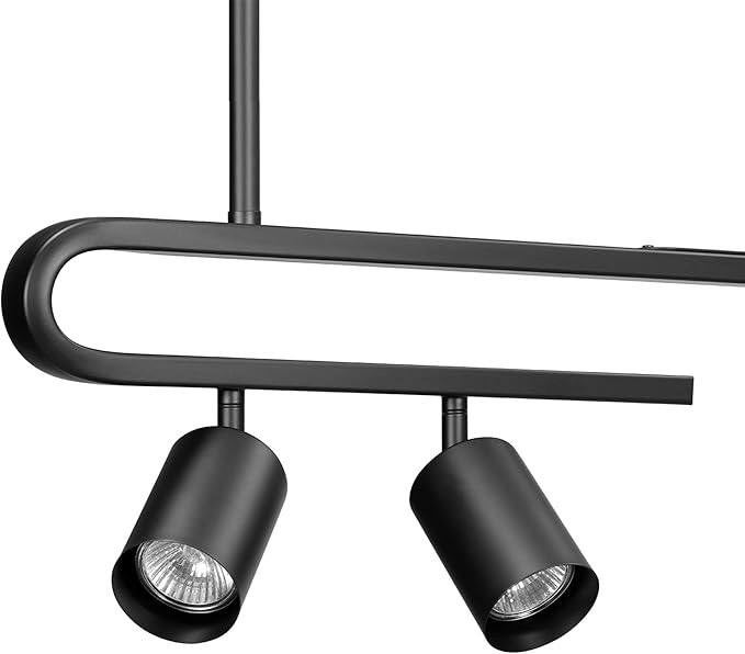 Globe Electric 64000121 32" 5-Light Track Lighting, Matte Black, Side Canopy, Lighting for Kitchen, Bathroom, Bedroom, or Dining Room, Living Room Ceiling Lights, Light Fixture, Kitchen Island Lights