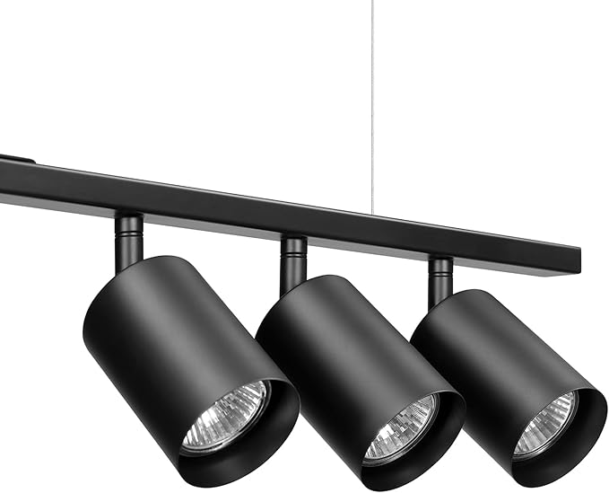 Globe Electric 64000121 32" 5-Light Track Lighting, Matte Black, Side Canopy, Lighting for Kitchen, Bathroom, Bedroom, or Dining Room, Living Room Ceiling Lights, Light Fixture, Kitchen Island Lights
