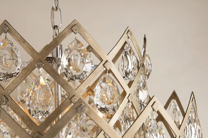Corbett Lighting Tiara 11-Light Pendant - Vienna Bronze Finish with Clear Crystal Drops