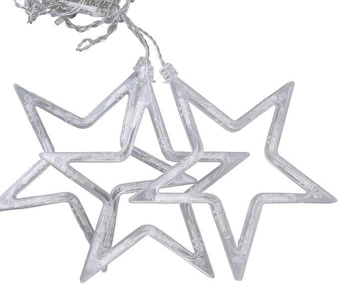 Star Moon Curtain String Lights,126 LED Ramadan Decorations Ramadan Curtain String Lights, 2 Lighting Modes, Waterproof Fairy Lights, Starry Lights for Christmas, Wedding, Party, Home, Patio Lawn