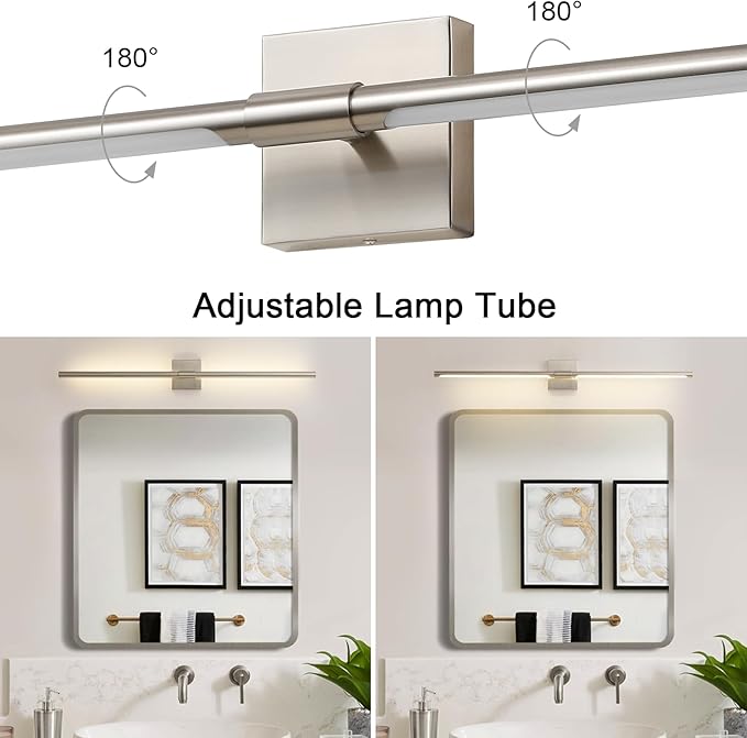 Sand Nickel 40 inch Vanity Light for Bathroom Over Mirror LED Vanity Lights Fixtures 4000K Morden Bathroom Sconce Picture Lights for Paintings (Horizontal & Vertical)