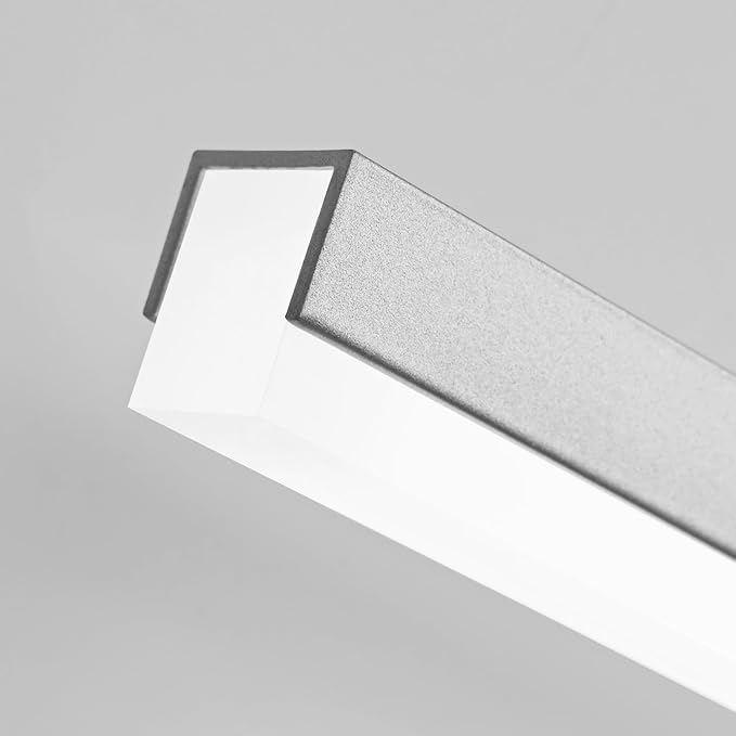 ZUZITO 24 inch Nickel Vanity Lights for Bathroom Vanity Light Modern Dimmable Bathroom LED Light Fixtures Over Mirror 6000K Cool White