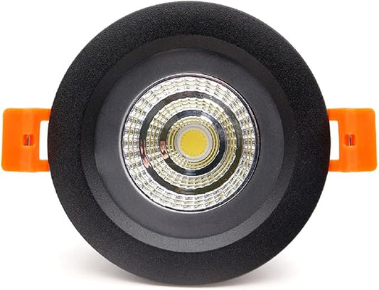 LS-PRO 3.5inch 5w LED Recessed Ceiling Light Slim Aluminium Panel, Anti Rust Fixture Downlight Shower Spotlight IP65 Waterproof for Wet Location Indoor & Outdoor Warm light/3000k-Black Body