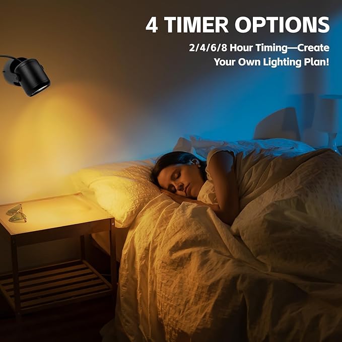 4 Pack 24W Uplighting Indoor Uplights with Timer and Remote, Stepless Adjustable Color Temperature and Dimmable Floor Can Light, 6000K Accent LED Spot Lights for Plant, Artwork, Corner, Wall