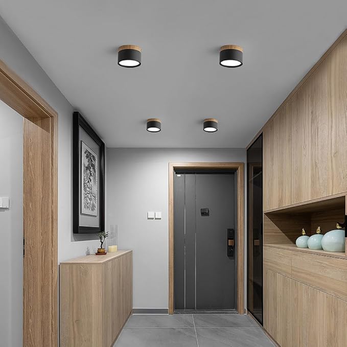 4.2-Inch Macaron Style Ceiling Light, Nordic Modern Ceiling Light Fixture, 15W LED Mini Cylinder Minimalist Close to Ceiling Lamp for Bedroom Hallway Entryway Kitchen Foyer Office