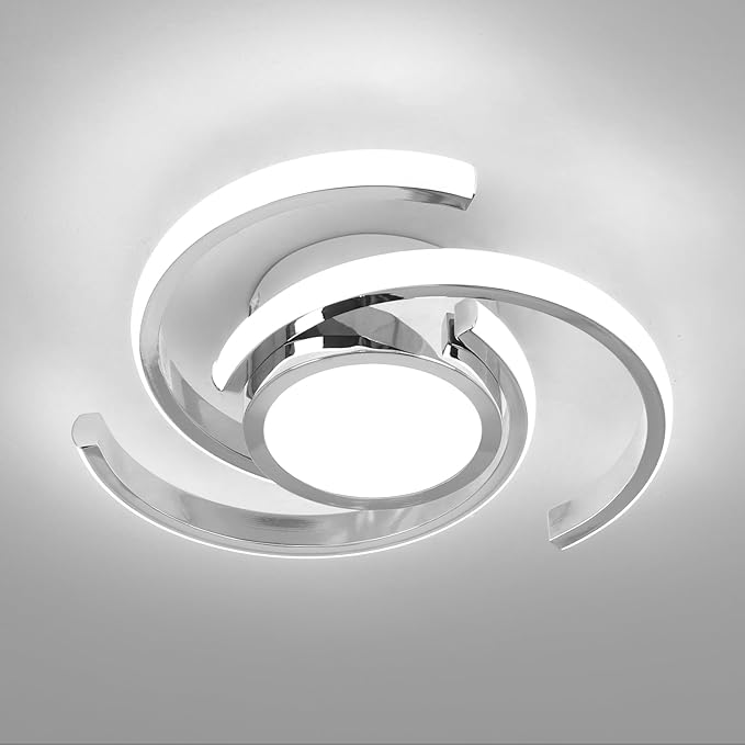 ADISUN LED Modern Ceiling Light,6000K Semi Flush Mount Ceiling Light Fixture,Unique Ceiling Lights for Living Room Bedroom Corridor Aisle Hallway Indoor Ceiling Lamp (D11 in*H2.9 in; 33W)