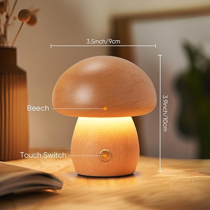 LONRISWAY Portable Cordless Rechargeable Battery Operated Lamp,Stepless Dimming, Small Table Lamp Portable Night Light, Dimmable Touch Control Warm LED Light for Bedroom, Nursery, Patio Decor