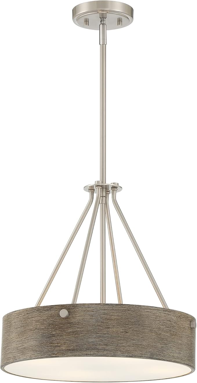 DESIGNERS FOUNTAIN Erba 3-Light Pendant, Brushed Nickel, D228M-16P-BN